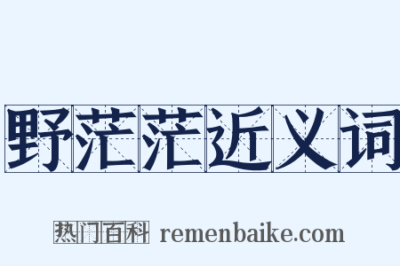 野茫茫近义词是什么意思的图片